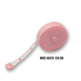 Cinta Metrica Redonda Retractil Rosada x150 cm