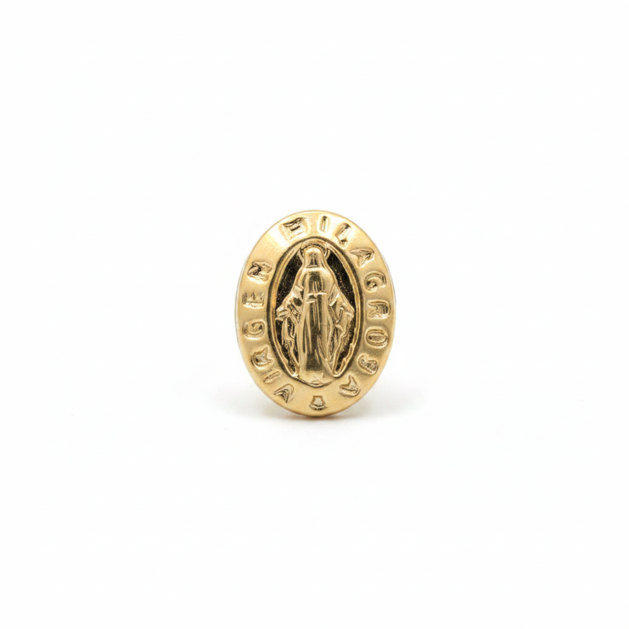 Topos Virgen Milagrosa Oro Laminado x par