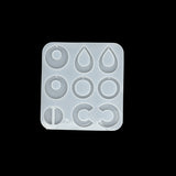 Molde De Silicona Figuras 04 Para Aretes/Dijes 12 x 12.5 Cm Para Resina