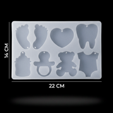 Molde De Silicona Recordatorio De Bebes 22Cm x 14Cm Para Resina