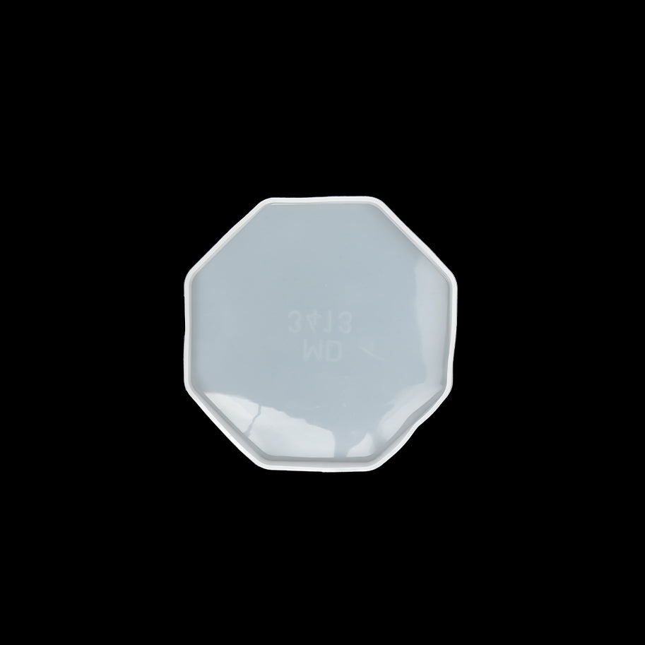 Molde De Silicona Portavasos Octagonal 12.5 cm Para Resina