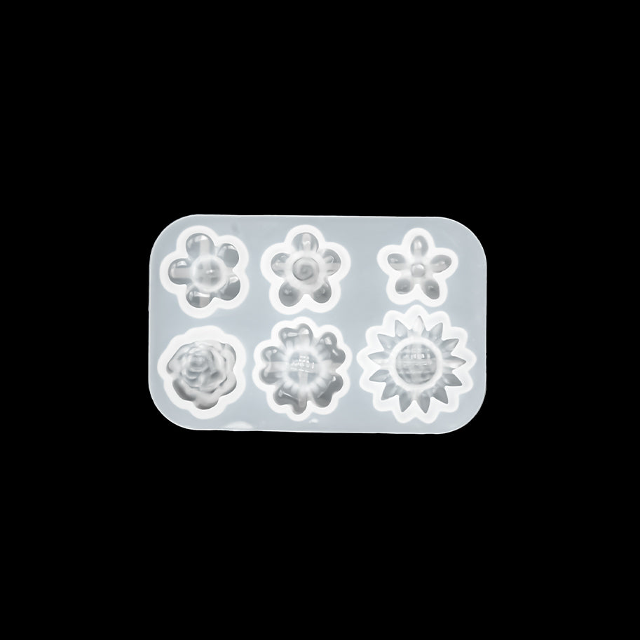 Molde De Silicona Flores 8 x 5 Cm Para Resina