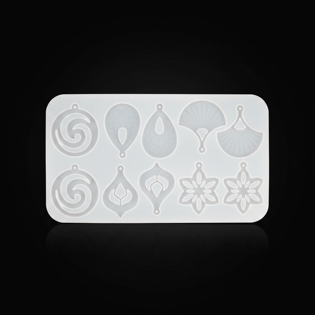 Molde De Silicona Aretes 24cm x 14cm Para Resina