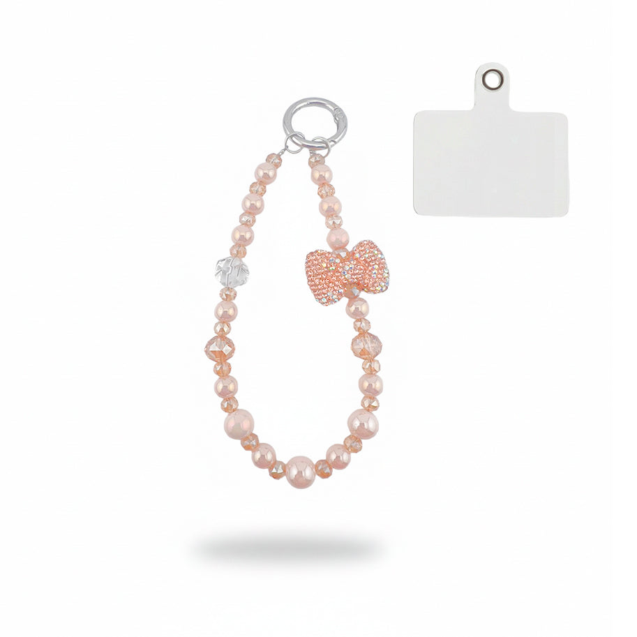 Llavero Moño Piedras Doradas