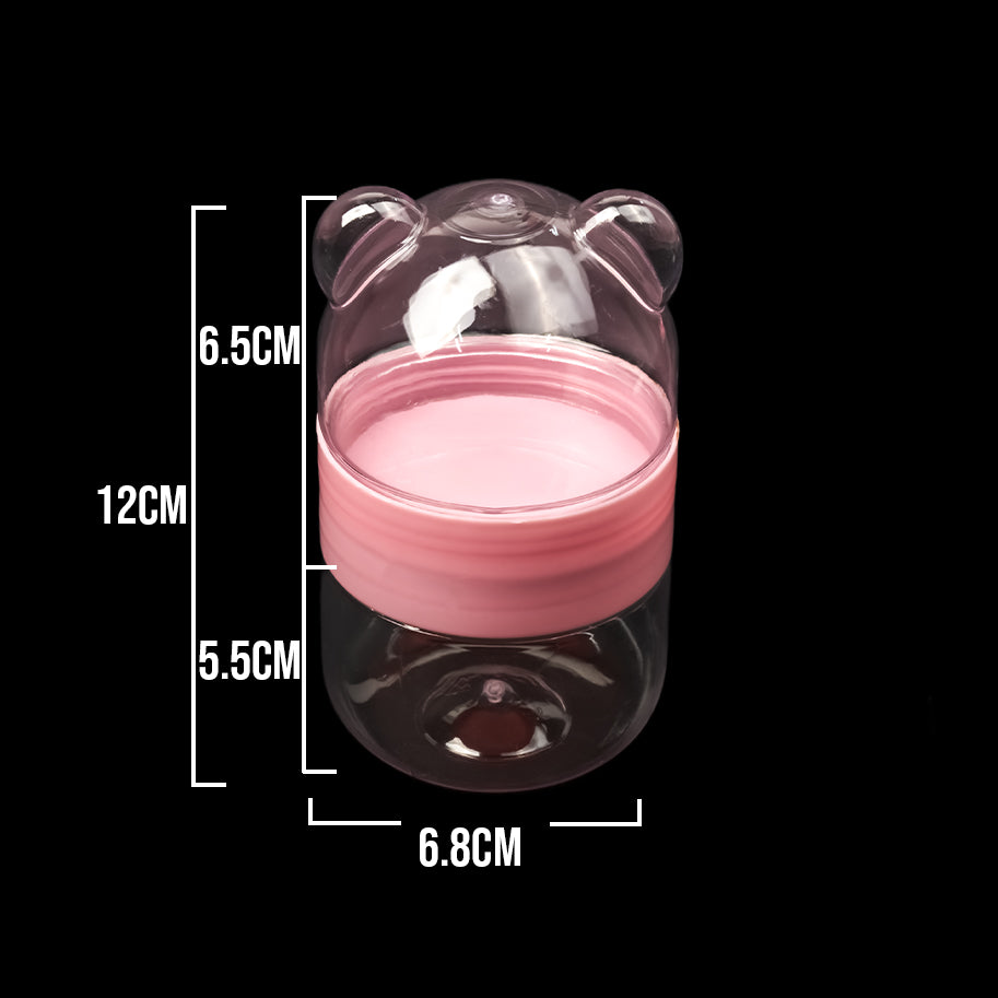 Organizador Plástico Doble Osito Rosado