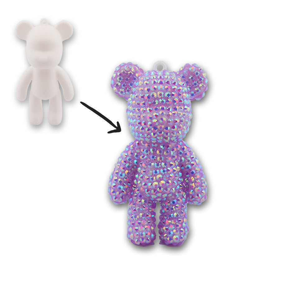 Llavero Oso KW Lila + DIY Kit Decorativo