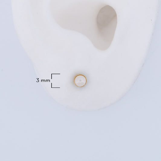 Topos Perla 3mm X Par Rodinados