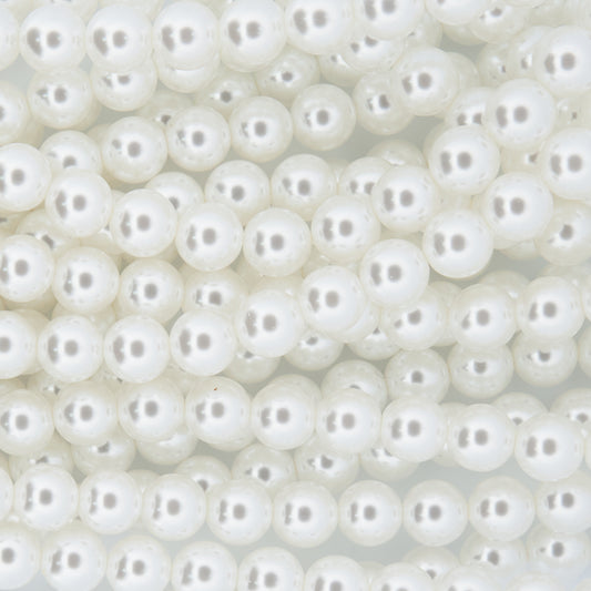 Perla Shell 01 Blanca 4mm x Sarta