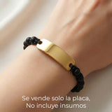 Placa De Acero Curva Para Tejer 4.5 x 1.0 Cms Pulsera Dorado