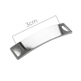 Placa De Acero Para Tejer 4.0 x 1.0 Cms Pulsera Plateado