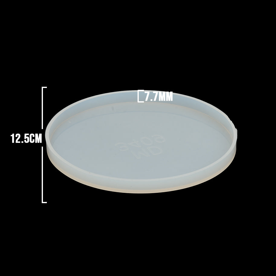 Molde De Silicona Portavasos Circular 12.5 cm Para Resina