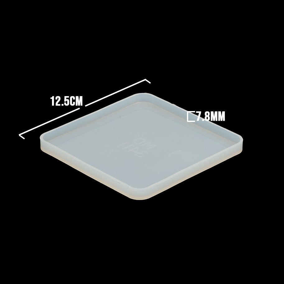 Molde De Silicona Portavasos Cuadrado 12.5 cm Para Resina
