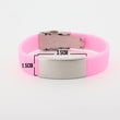 Pulsera Identificación Rosada De Acero