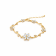 Pulsera Terminada Flor Piedra Blanca