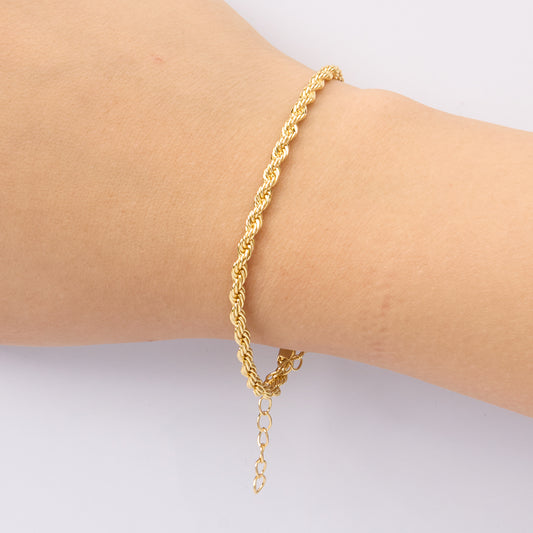 Pulsera Lazo Dorado Rodinado