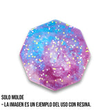 Molde De Silicona Portavasos Octagonal 12.5 cm Para Resina