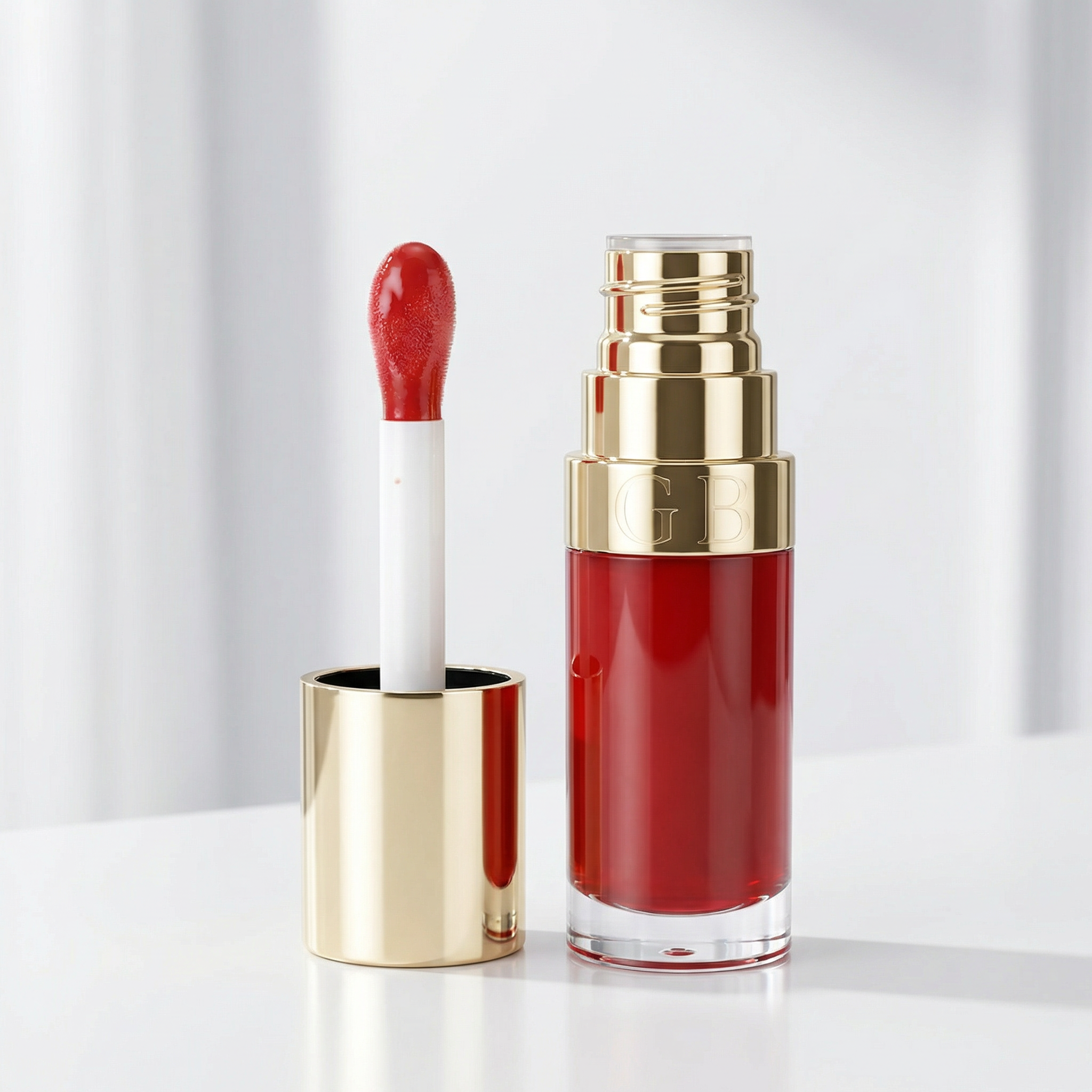 Lip Gloss Con Color - Aplicador Grueso Gege Bear (Rojo)