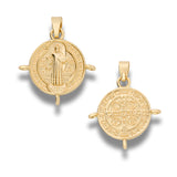 Dije San Benito Para Decorar Dorado Rodinado