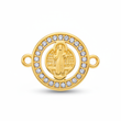 Dije san Benito circulo pulsera Dorado Rodinado