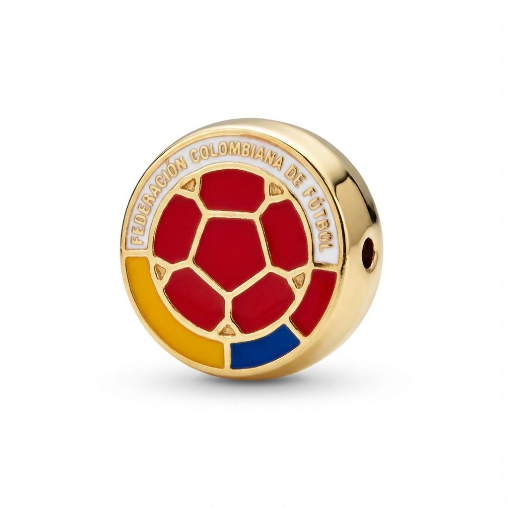 Dije Escudo Selección Colombia Doble Cara Gold Filled