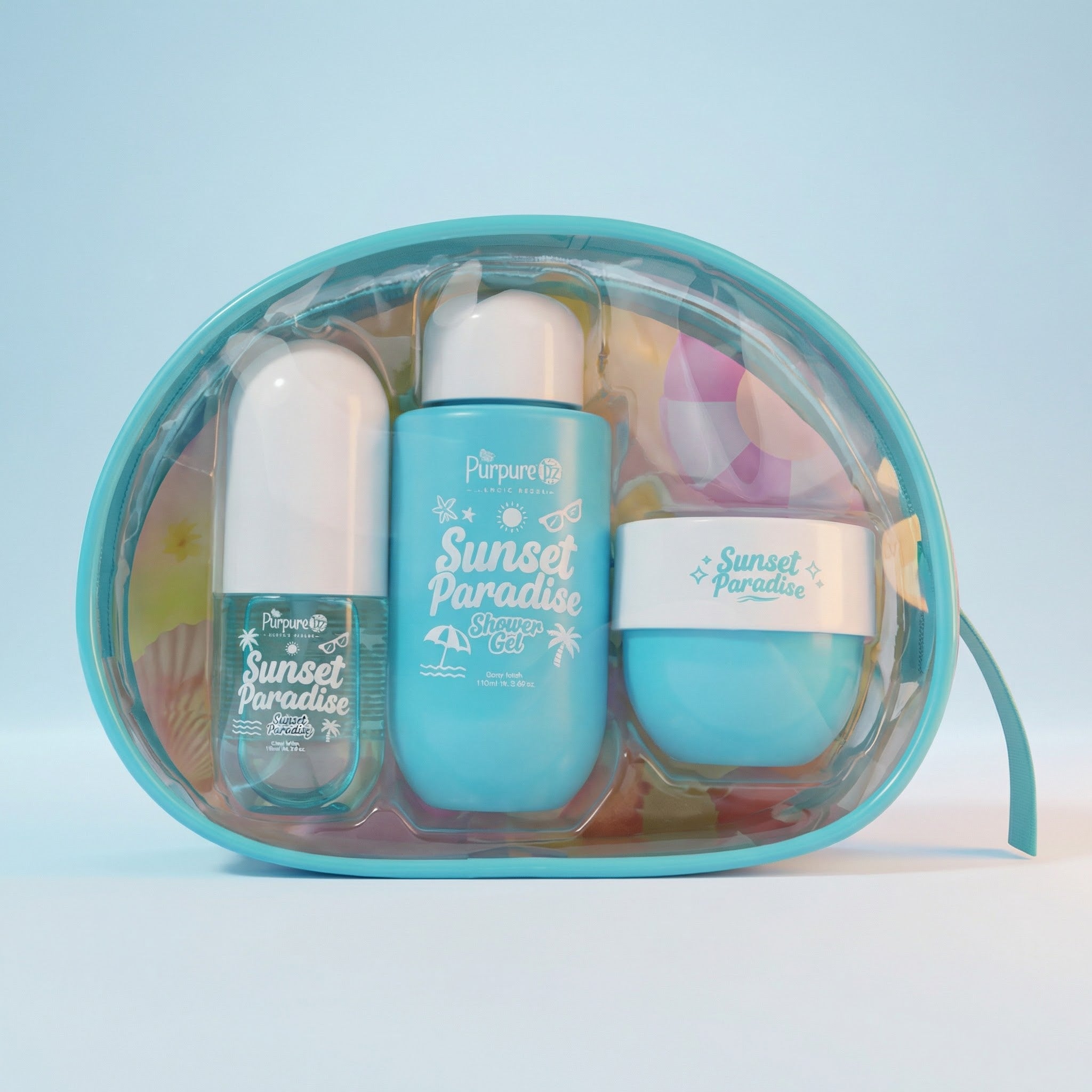Kit Cartuchera Sunset Paradise Purpure x 3 Productos