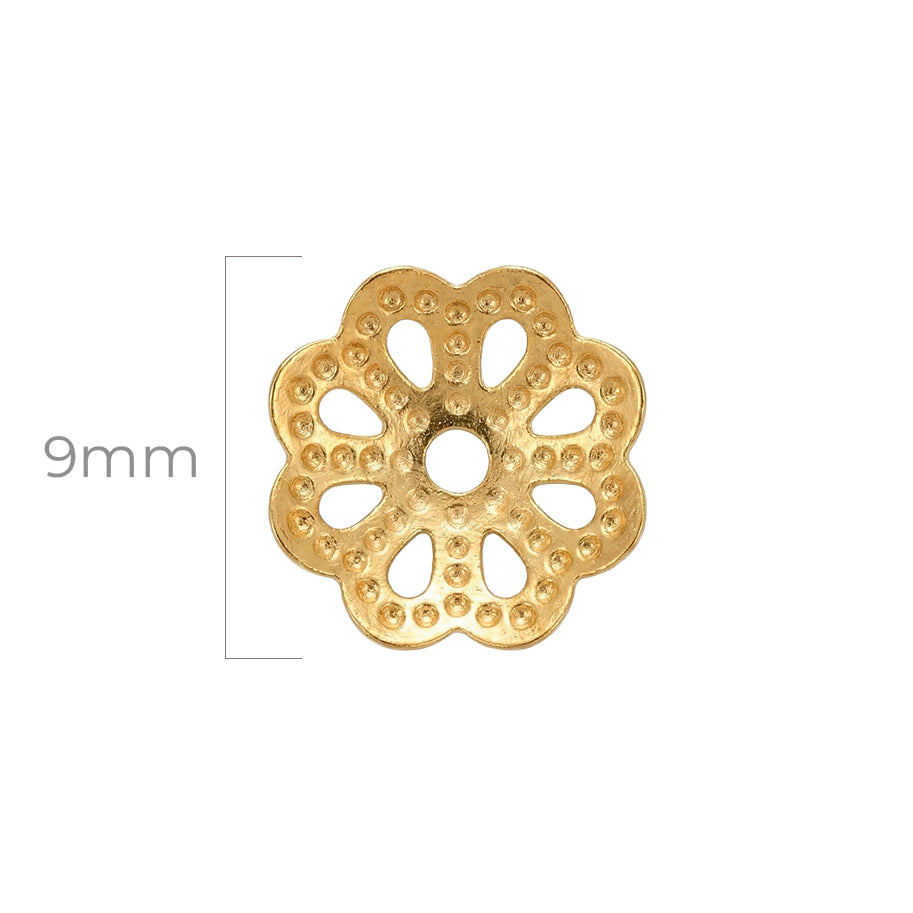 Tapa Bola Flor Gold Filled x Gramo