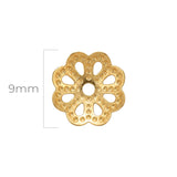 Tapa Bola Flor Gold Filled x Gramo