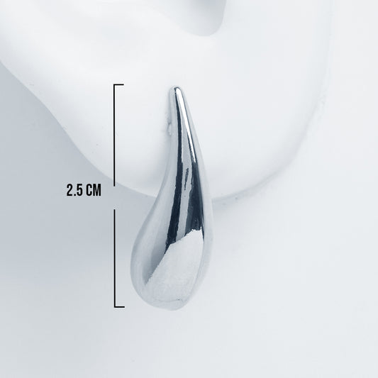Topos Gota 17 Plateado X Par Rodinados / 2.5cm