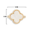 Dije Trebol Clov Pulsera Piedra Blanca Dorado Rodinado