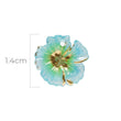 Dije Flor Lirio Acrílico Turqueza