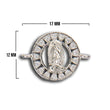 Dije Virgen Guadalupe Circulo Plateado Rodinado