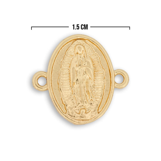 Dije Virgen Guadalupe Lisa Dorado Rodinado