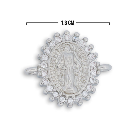 Dije Virgen La Milagrosa Plateado Rodinado